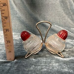 Salt and Pepper Shakers with Stand